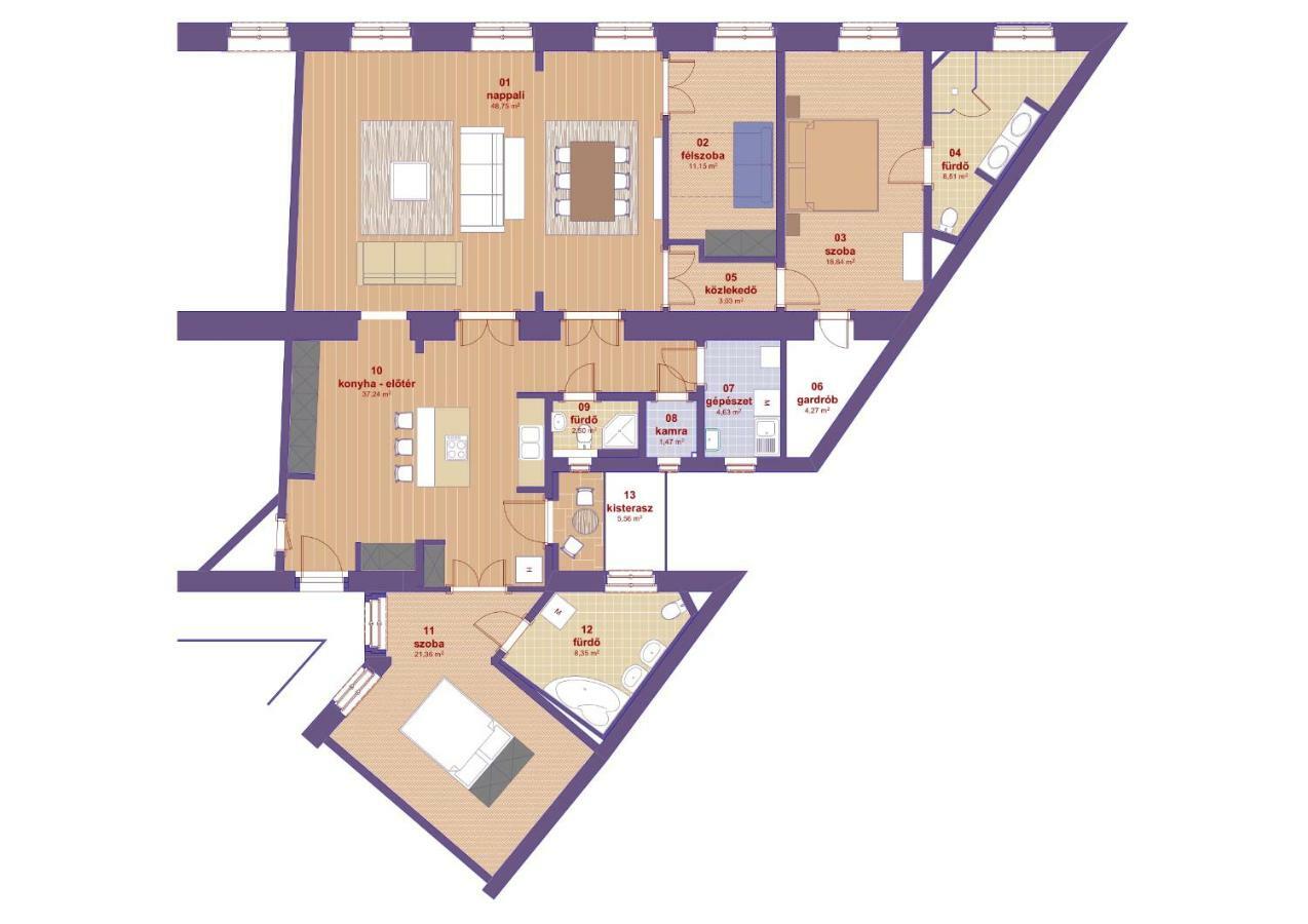 Urban Haven - 3 Beds, 3 Baths, Free Parking, Near Central Market Budapest Extérieur photo